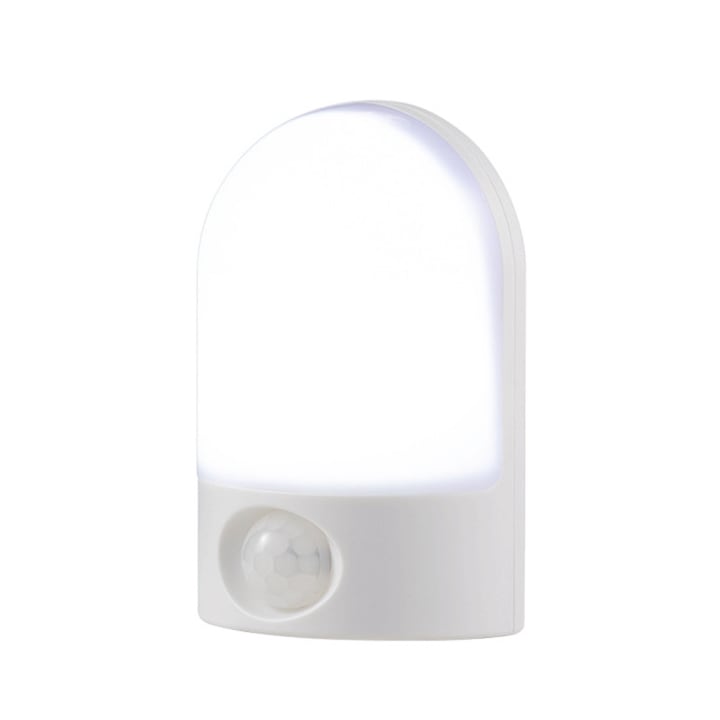 Lampa de veghe LED, Cu senzor miscare si lumina, 0.5W, Acumulator 500 mAh, Incarcare USB