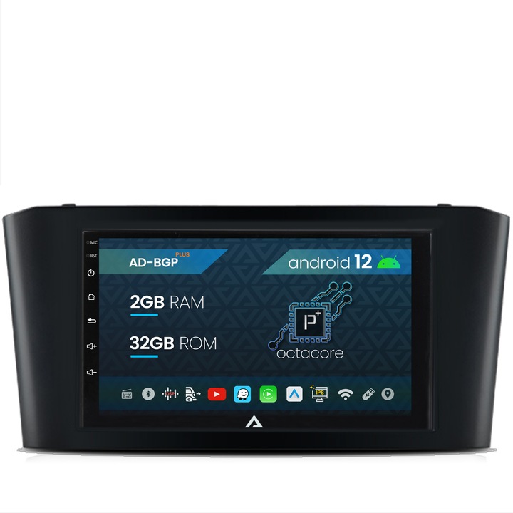 Navigatie Autodrop Toyota Avensis (2004-2008), Android 12, P-Octacore, 2GB RAM, 32GB ROM, 7 INCH - AD-BGP1002, AD-BGRTO0062DIN