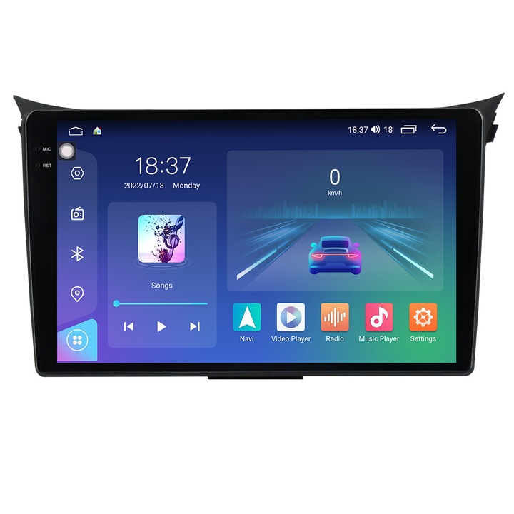 Navigatie Hyundai i30 din 2011-2017, NAVIGPS, Rezolutie 2K, Display QLED 9.5 inch, 4GB RAM si 64GB ROM, Android, Procesor Octacore, Slot sim 4G, Sunet DSP, Wireless Carplay si Android Auto, Camera Marsarier, USB, Wi Fi, Radio