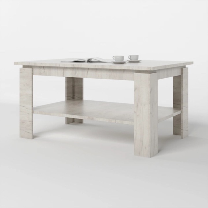 Холна маса 910 Соната, Еверест, Крафт Дъб Бял, 91 х 61 х 46 см