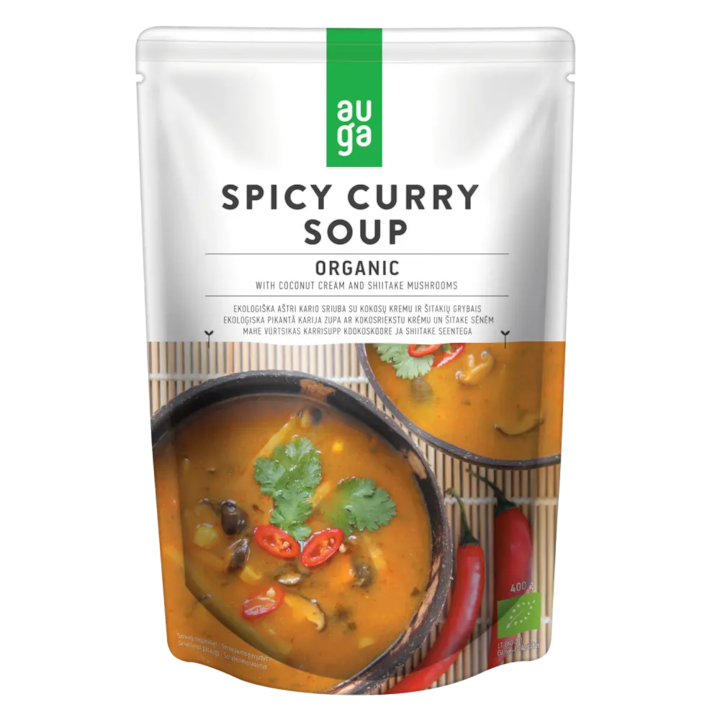Supa Bio Picanta Curry cu Lapte de Cocos Bio, 400g