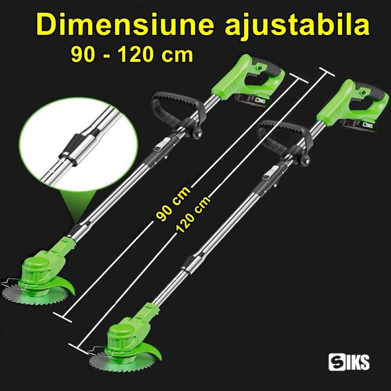 Motocoasa Electrica SIKS Cu Acumulator, Fara Fir, Cu Disc, 2