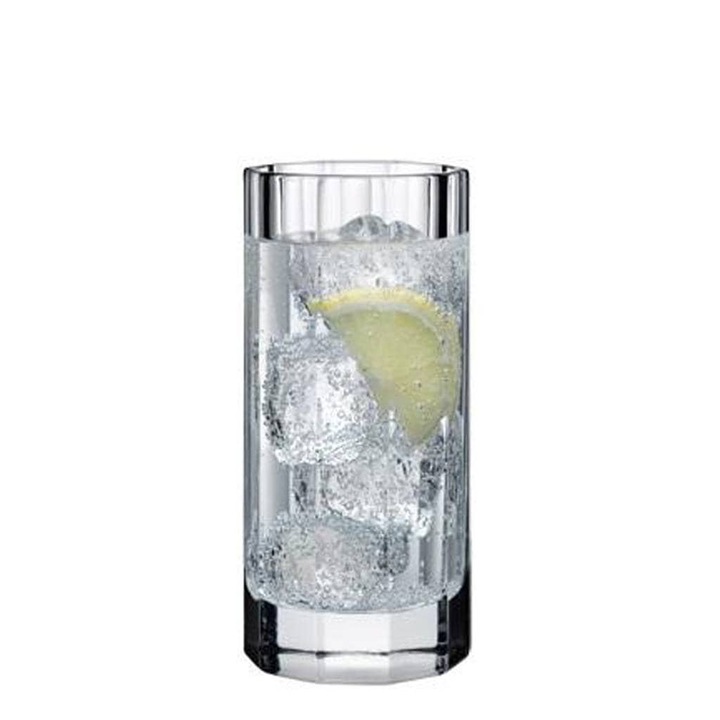Set 4 x Pahar de apa, Nude, Cristal, 350 ml, Transparent