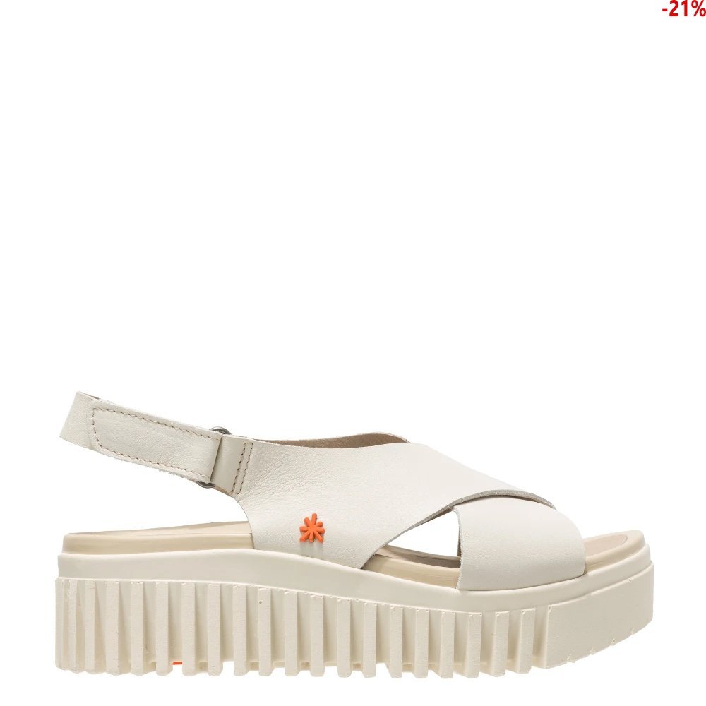 Sandale dama, The Art Company, BRIGHTON, Crem, Nappa, Piele