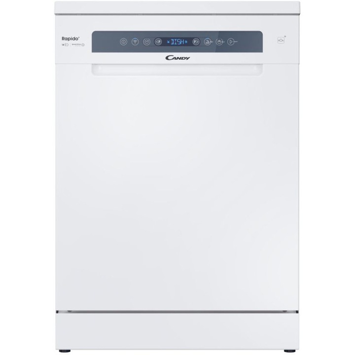 Съдомиялна Candy Rapido CF 4C6F0W, Клас C, 14 комплекта, 8 програми, Motor Inverter, WiFi/ hOn app, Automatic open door, Add-dish, Wash&Dry 35', Maxi Tub, 60 см, Бял
