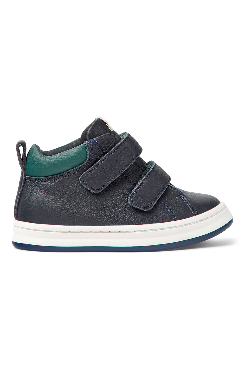 Camper, Pantofi sport din piele cu inchidere velcro, Albastru ultramarin, 21 EU