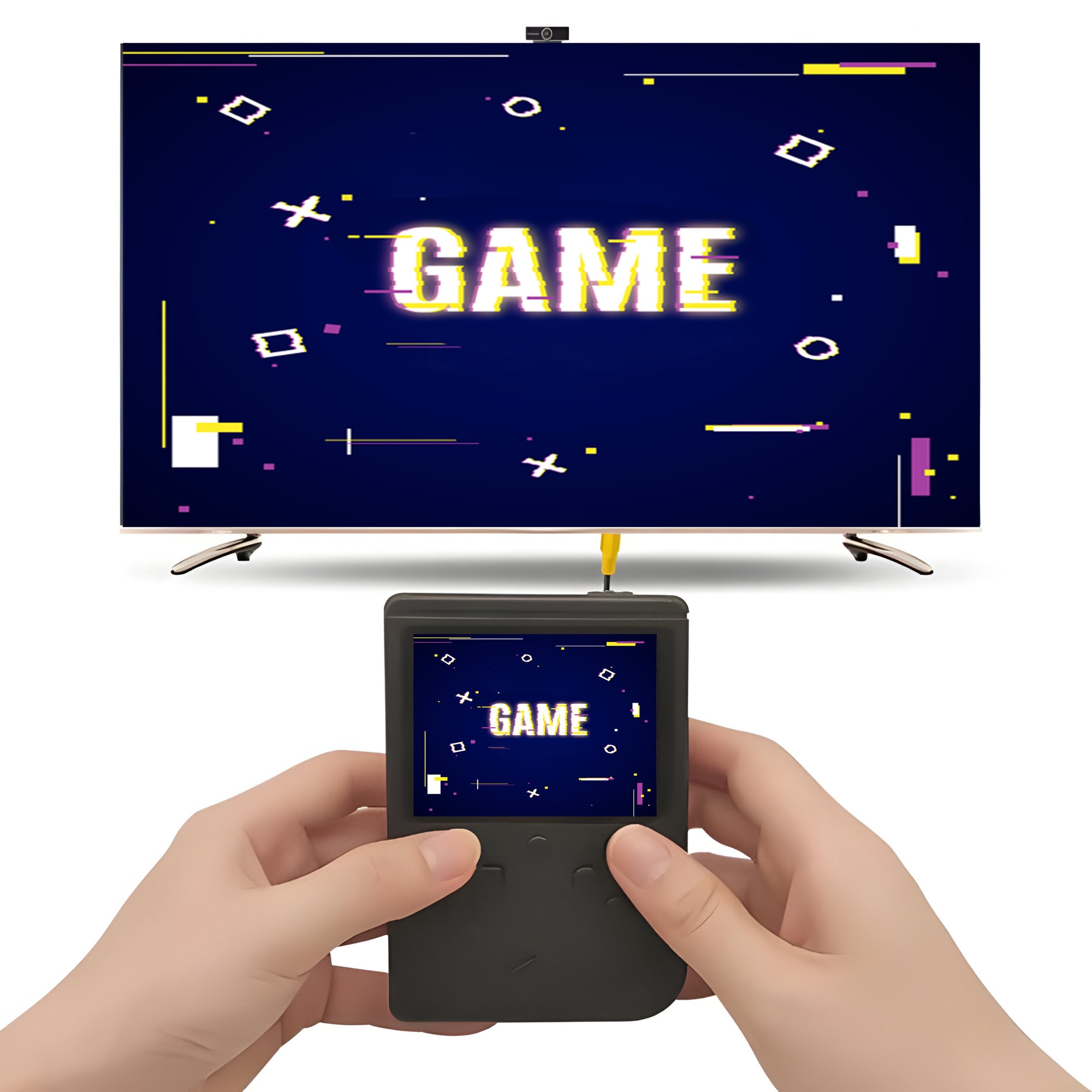 Consola de Jocuri Portabila Retro cu 3" Display si 400 Jocuri Preinstalate, Conectare la TV, 1020mAh, Negru