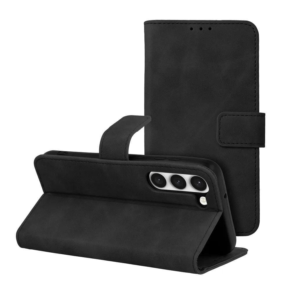 Husa Flip din Piele pentru Samsung Galaxy A54 5g, Inchidere Magnetica, Tip Carte, Design unic, Suport Card, Piele Ecologica, Protectie Completa, Negru