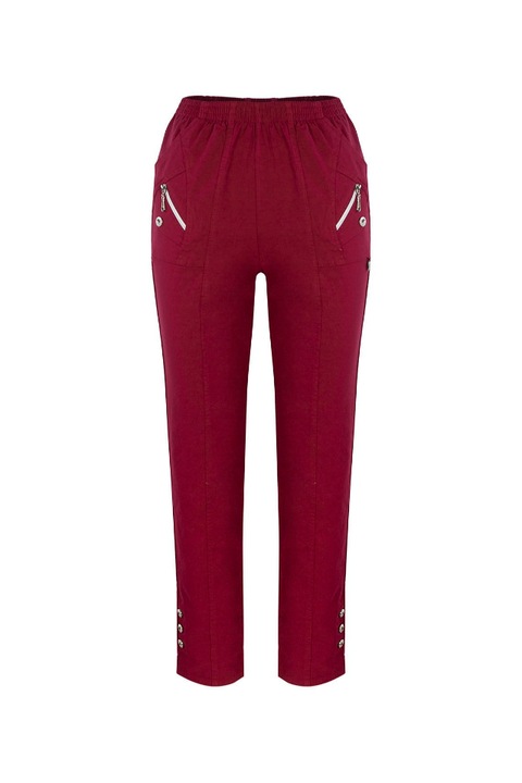 Pantaloni dama, Agrafka, Banda elastica, Rosu, Rosu