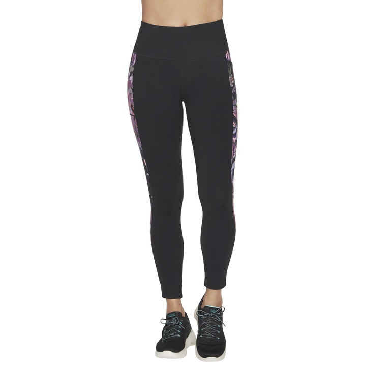 Harisnya, Skechers Ultraibolya magas derekú, teljes hosszúságú legging WLG249-BKPR, fekete, Fekete, L