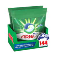 Detergent de rufe capsule Ariel All in One PODS Mountain Spring, 2x72 buc, 144 spalari