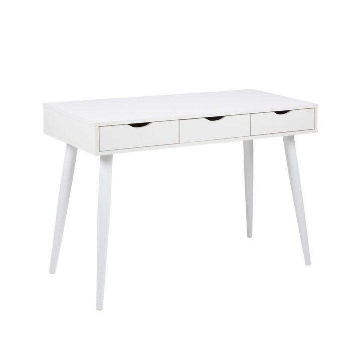 Birou alb din MDF melaminat, 110 x 50 x 77.1 cm, Neptun Actona