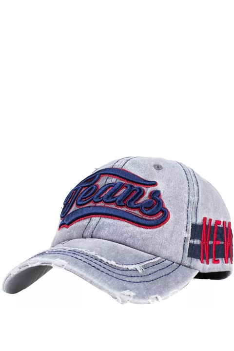 Sapca unisex Agrafka, Teans, Aspect uzat, One Size, Gri