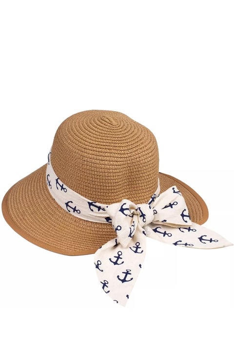 Palarie eleganta Agrafka, Paie, One Size, Maro