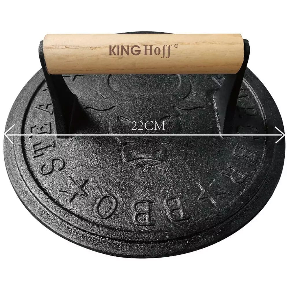 Presa pentru burger din fonta de Kinghoff, Kh-1760, 22cm - eMAG.ro