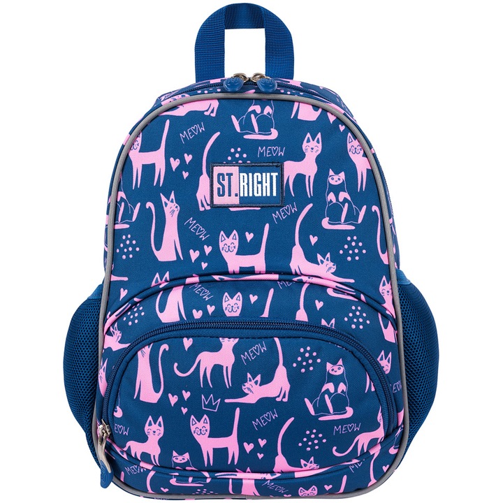 Ghiozdan St. Right mini 12' bp70 lazy cats, dimensiuni 11, 5cm x22cm x32cm