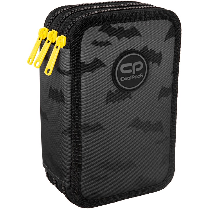 Penar echipat Coolpack - Darkker Night, 3 compartimente, 19.5 x 12.5 x 6.5 cm, 46 piese