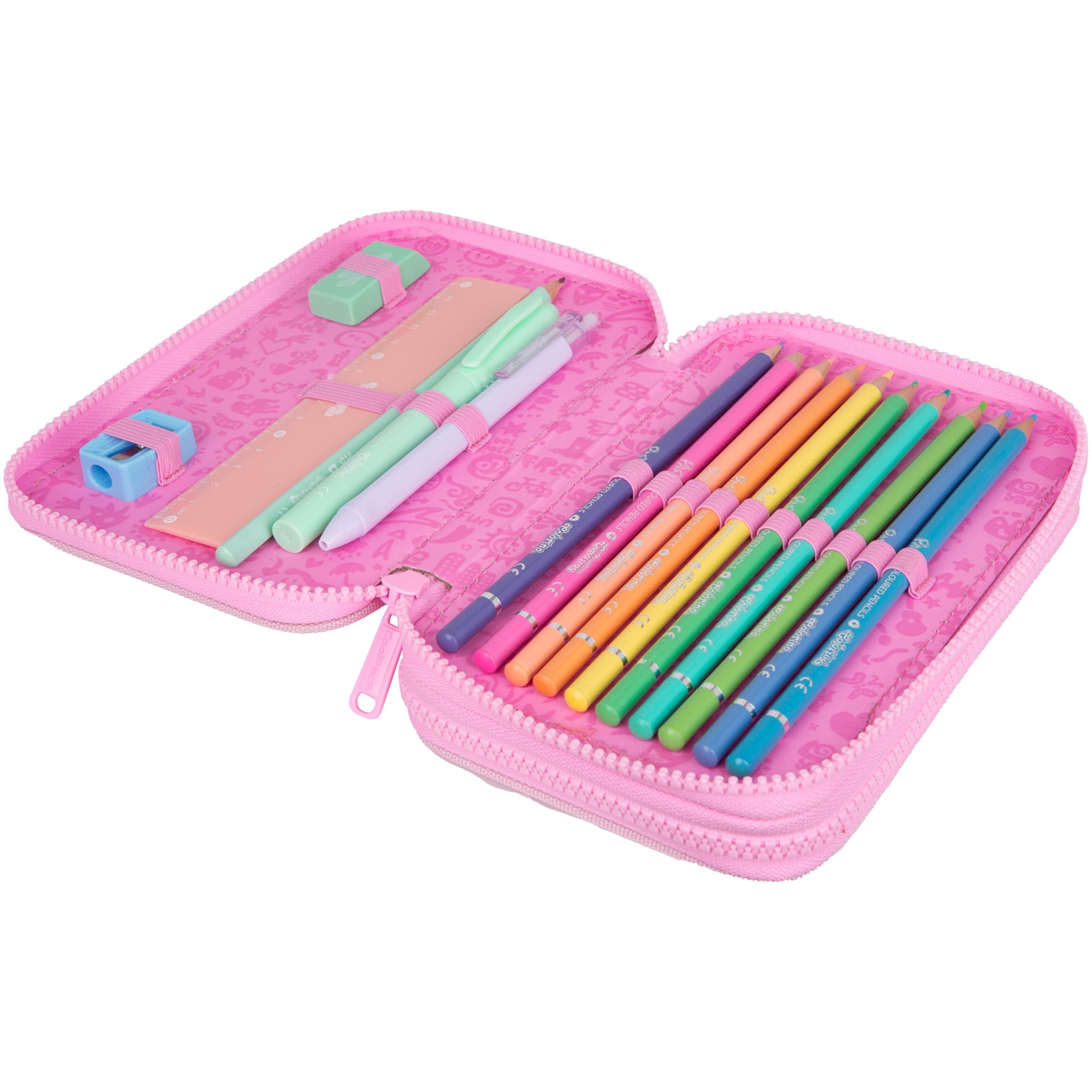 Coolpack Federmäppchen JUMPER 2 - Doppelfaltung Mit Stiften | Schulbedarf Pastel/Powder Yellow