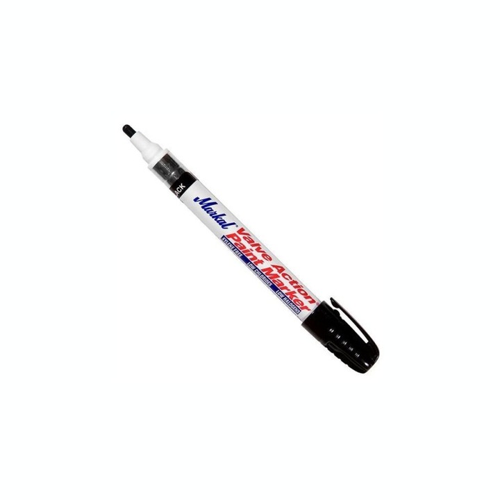 Marker permanent, Markal VALVE ACTION, cu vopsea neagra, varf 3 mm