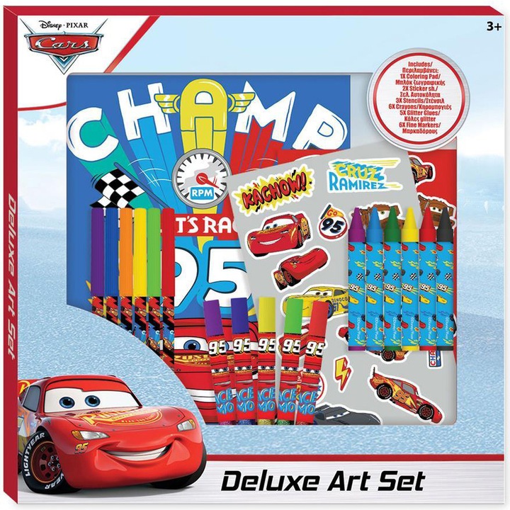 Set de colorat, Cars, 23 piese