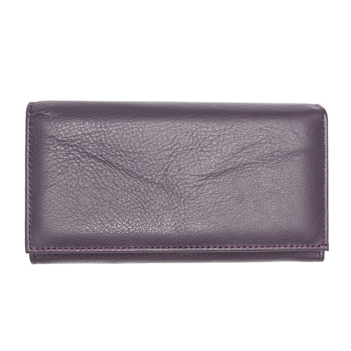 Portofel dama piele, Toro Nero, Essential, violet