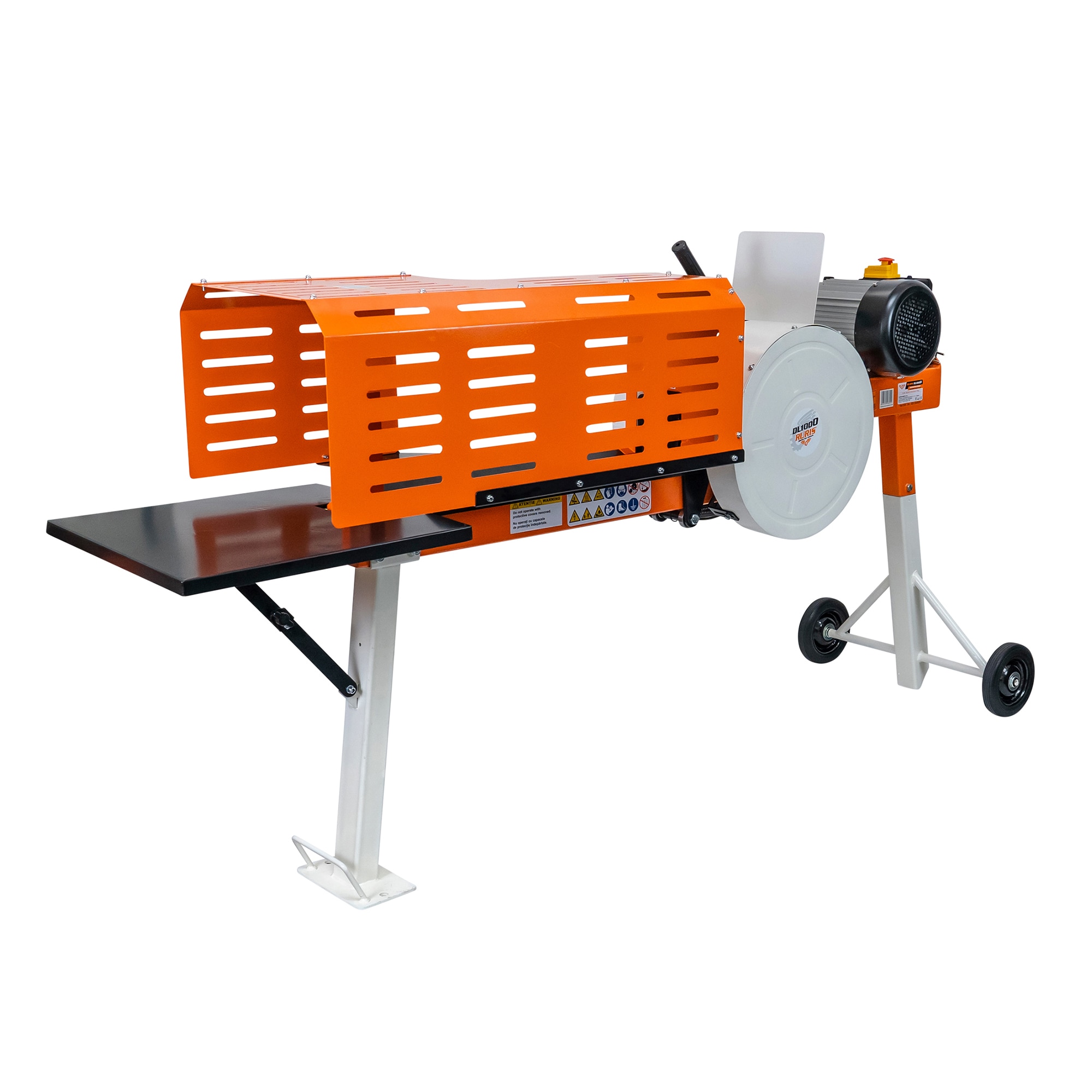 Despicator lemne Ruris DL1000, 1800 W, 230 V, IP54, 10 tone forta despicare, 50-300 mm Ø despicare, 520 mm lungime maxima despicare, capc protectie, roti transport