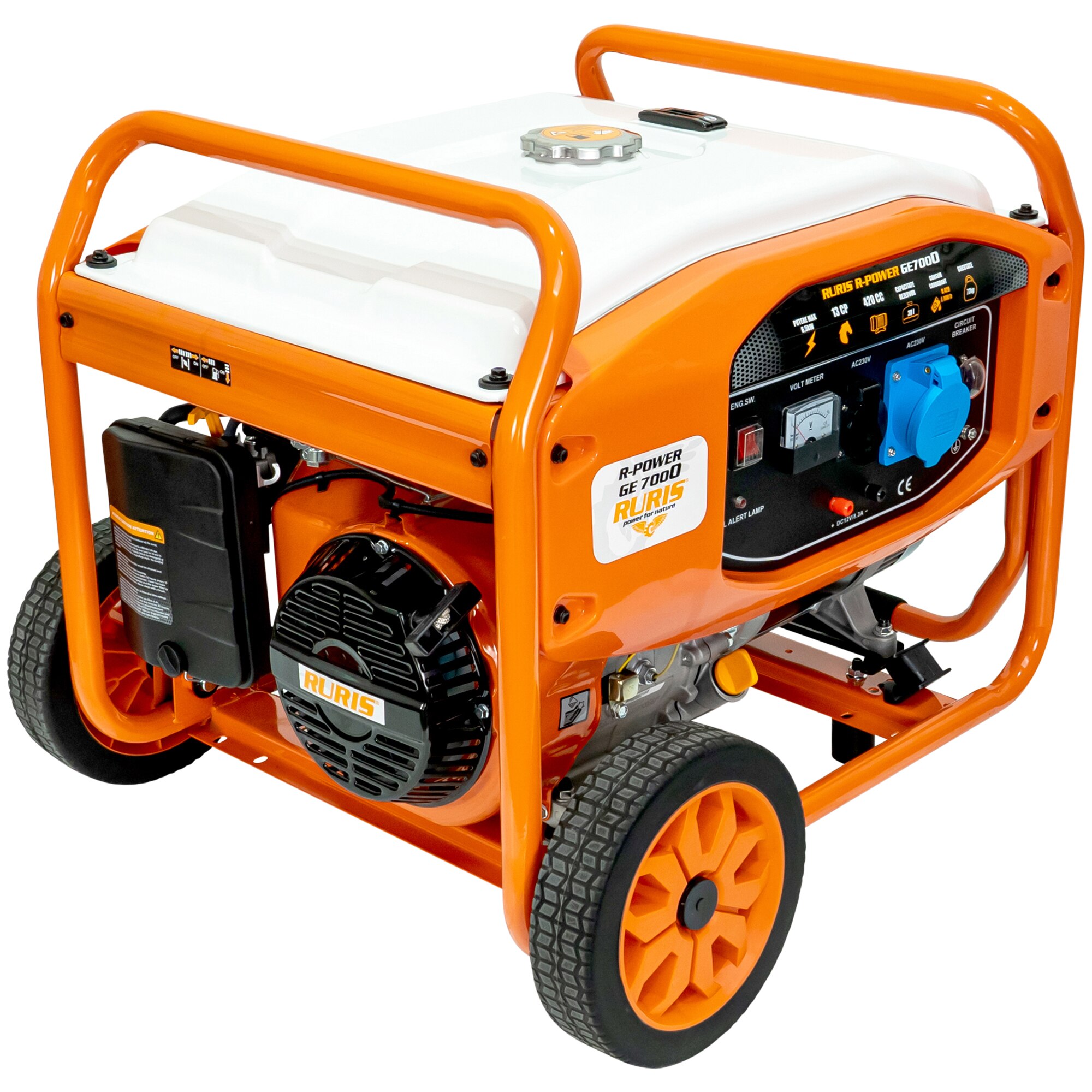 Generator Ruris r-power GE7000, 13 CP, 6500 W, 420 CC, 4 timpi, 2 prize ...