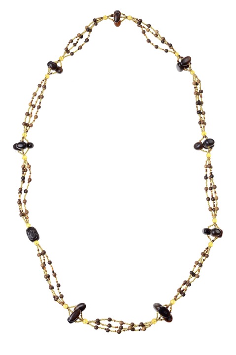 Кехлибарено колие GM-344, кафяво, Gloria Maris, 49 см