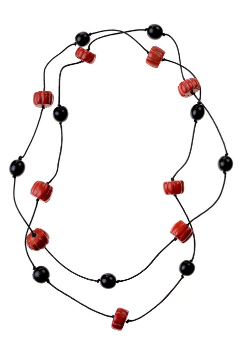 Колие от корали GM-161, Gloria Maris, Ръчно резбовано, 70 см