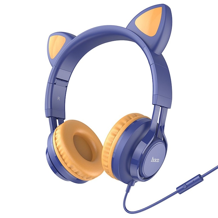 Casti PC Kiddoboo P13, albastru, dimensiuni: 30x20x10cm