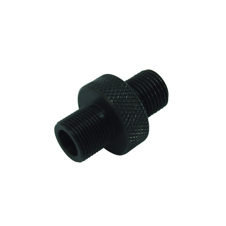 Adaptor cu filet exterior 1/2-28 UNEF si filet exterior 1/2-20 UNF, otel, negru