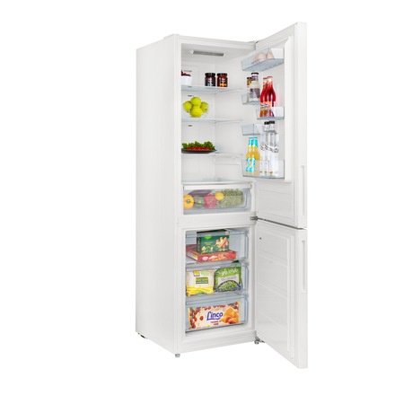 Combina frigorifica Daewoo DNF-310MEW, 310 l, Total No Frost, Control electronic, Iluminare LED, Clasa E, H 188 cm, Alb