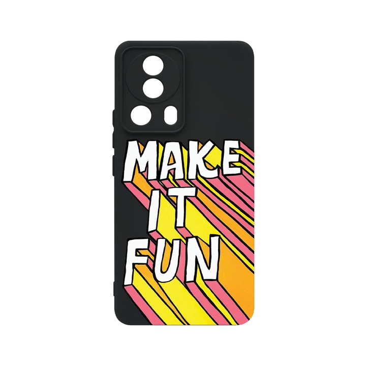 Husa BestCase® Premium Liquid Silicon, Compatibila Cu Xiaomi 13 Lite, Make It Fun, SLIM 1.2MM, Microfibra in interior, Antisoc, Protectie Camera, Margini ridicate pentru protectia ecranului, PB 494
