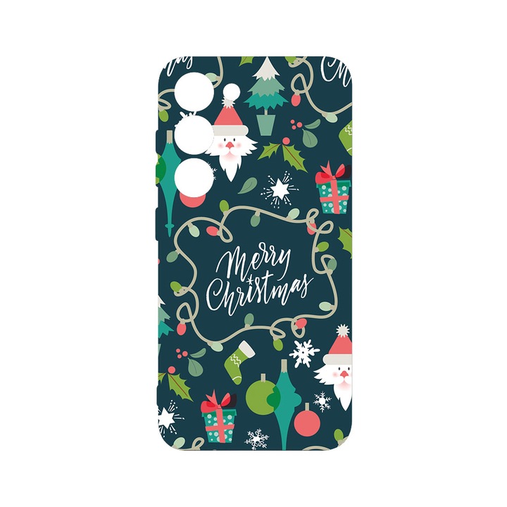 Husa BestCase® Premium Liquid Silicon, Compatibila Cu Samsung Galaxy S23, Merry Christmas, SLIM 1.2MM, Microfibra in interior, Antisoc, Protectie Camera, Margini ridicate pentru protectia ecranului, PB 6