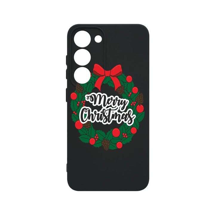 Husa BestCase® Premium Liquid Silicon, Compatibila Cu Samsung Galaxy S23, Merry Xmas, SLIM 1.2MM, Microfibra in interior, Antisoc, Protectie Camera, Margini ridicate pentru protectia ecranului, PB 346