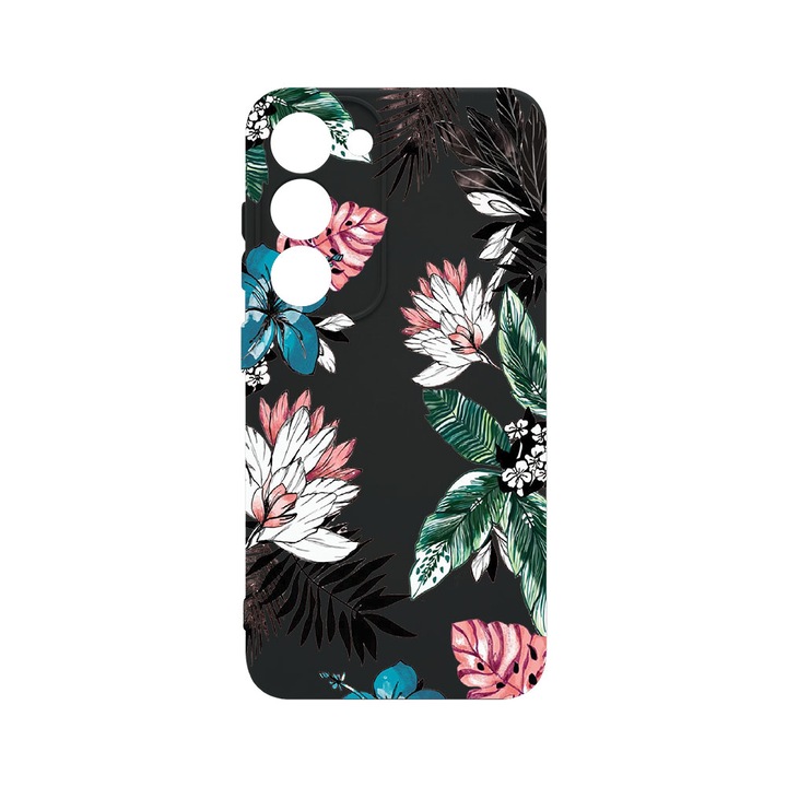 Husa BestCase® Premium Liquid Silicon, Compatibila Cu Samsung Galaxy S23 Plus, Pastel Colors - Flowers, SLIM 1.2MM, Microfibra in interior, Antisoc, Protectie Camera, Margini ridicate pentru protectia ecranului, PB 500