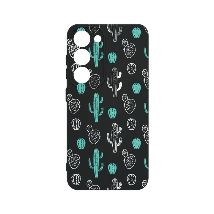 Husa BestCase® Premium Liquid Silicon, Compatibila Cu Samsung Galaxy S23, Cactus, SLIM 1.2MM, Microfibra in interior, Antisoc, Protectie Camera, Margini ridicate pentru protectia ecranului, PB 84