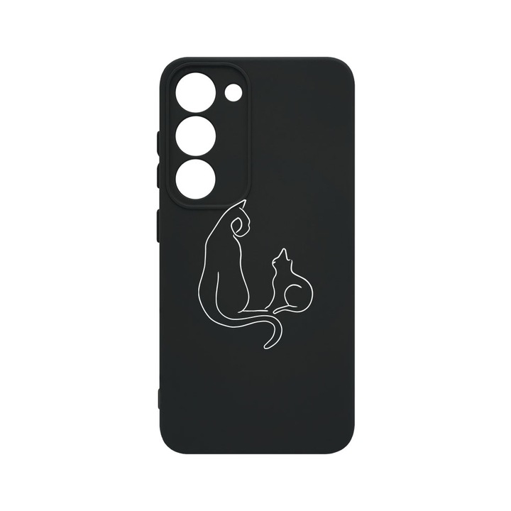 Husa BestCase® Premium Liquid Silicon, Compatibila Cu Samsung Galaxy S23, Abstract Cat, SLIM 1.2MM, Microfibra in interior, Antisoc, Protectie Camera, Margini ridicate pentru protectia ecranului, PB 738