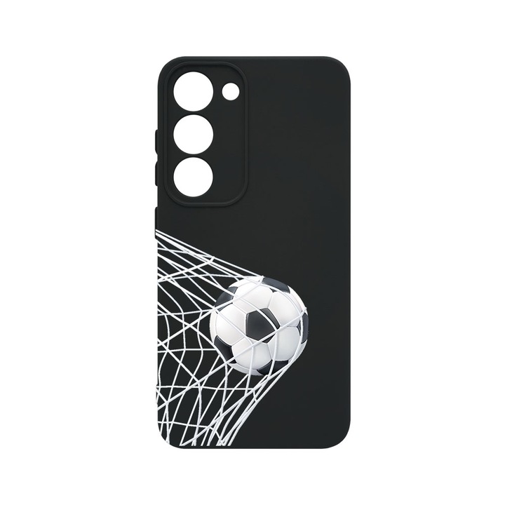 Husa BestCase® Premium Liquid Silicon, Compatibila Cu Samsung Galaxy S23 Plus, Football - Goooaaall, SLIM 1.2MM, Microfibra in interior, Antisoc, Protectie Camera, Margini ridicate pentru protectia ecranului, PB 775