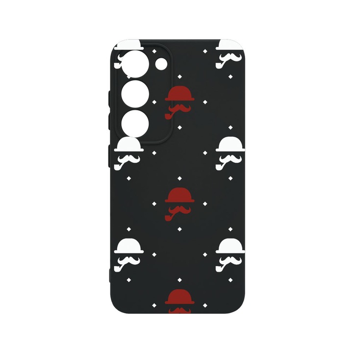 Husa BestCase® Premium Liquid Silicon, Compatibila Cu Samsung Galaxy S23, Mustache, SLIM 1.2MM, Microfibra in interior, Antisoc, Protectie Camera, Margini ridicate pentru protectia ecranului, PB 180