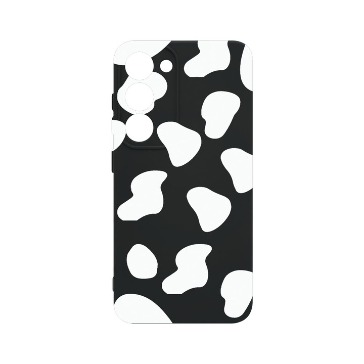 Husa BestCase® Premium Liquid Silicon, Compatibila Cu Samsung Galaxy S23 Plus, Black Cow, SLIM 1.2MM, Microfibra in interior, Antisoc, Protectie Camera, Margini ridicate pentru protectia ecranului, PB 784