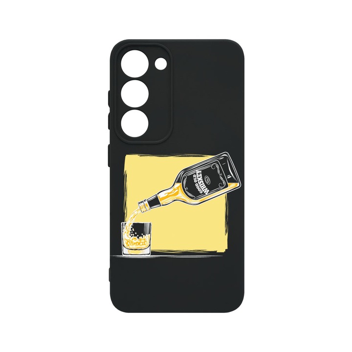 Husa BestCase® Premium Liquid Silicon, Compatibila Cu Samsung Galaxy S23, Whiskey, SLIM 1.2MM, Microfibra in interior, Antisoc, Protectie Camera, Margini ridicate pentru protectia ecranului, PB 805