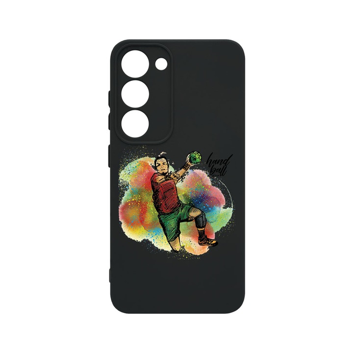 Husa BestCase® Premium Liquid Silicon, Compatibila Cu Samsung Galaxy S23, Handball Player, SLIM 1.2MM, Microfibra in interior, Antisoc, Protectie Camera, Margini ridicate pentru protectia ecranului, PB 801