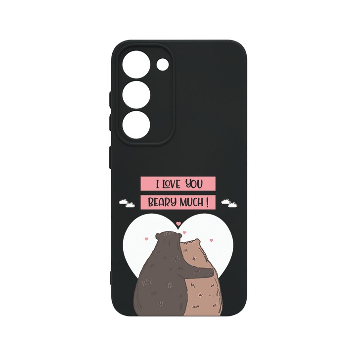 Husa BestCase® Premium Liquid Silicon, Compatibila Cu Samsung Galaxy S23, I Love U Beary Much!, SLIM 1.2MM, Microfibra in interior, Antisoc, Protectie Camera, Margini ridicate pentru protectia ecranului, PB 766