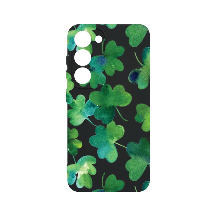 Husa BestCase® Premium Liquid Silicon, Compatibila Cu Samsung Galaxy S23 Plus, Green leaf, SLIM 1.2MM, Microfibra in interior, Antisoc, Protectie Camera, Margini ridicate pentru protectia ecranului, PB 697