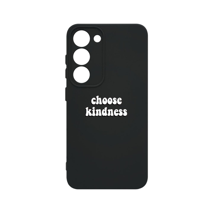 Husa BestCase® Premium Liquid Silicon, Compatibila Cu Samsung Galaxy S23 Plus, Choose Kidness, SLIM 1.2MM, Microfibra in interior, Antisoc, Protectie Camera, Margini ridicate pentru protectia ecranului, PB 478