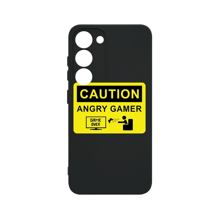 Husa BestCase® Premium Liquid Silicon, Compatibila Cu Samsung Galaxy S23 Plus, Angry Gamer, SLIM 1.2MM, Microfibra in interior, Antisoc, Protectie Camera, Margini ridicate pentru protectia ecranului, PB 673