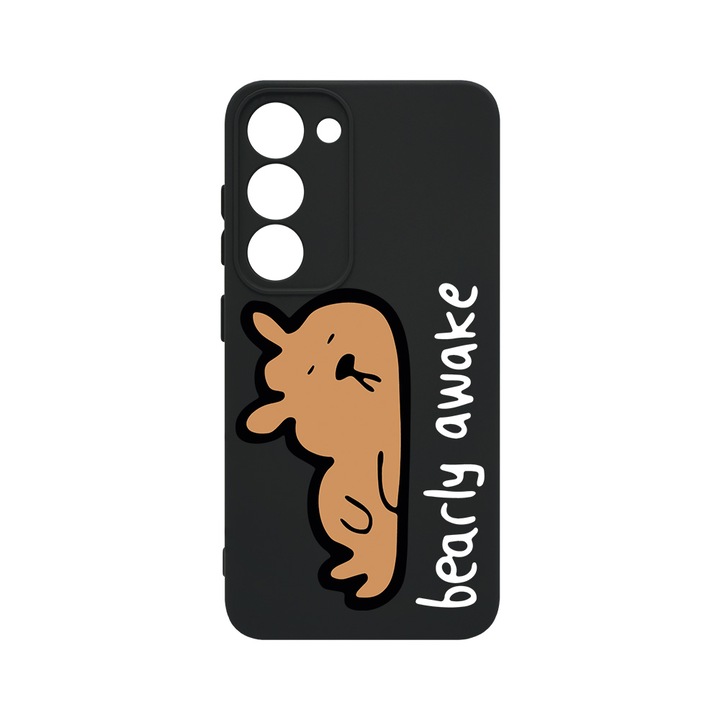 Husa BestCase® Premium Liquid Silicon, Compatibila Cu Samsung Galaxy S23 Plus, Bearly Awake, SLIM 1.2MM, Microfibra in interior, Antisoc, Protectie Camera, Margini ridicate pentru protectia ecranului, PB 998