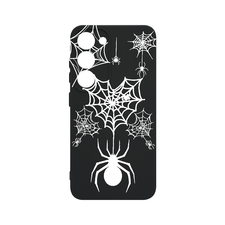 Husa BestCase® Premium Liquid Silicon, Compatibila Cu Samsung Galaxy S23 Plus, Spider Web, SLIM 1.2MM, Microfibra in interior, Antisoc, Protectie Camera, Margini ridicate pentru protectia ecranului, PB 1036