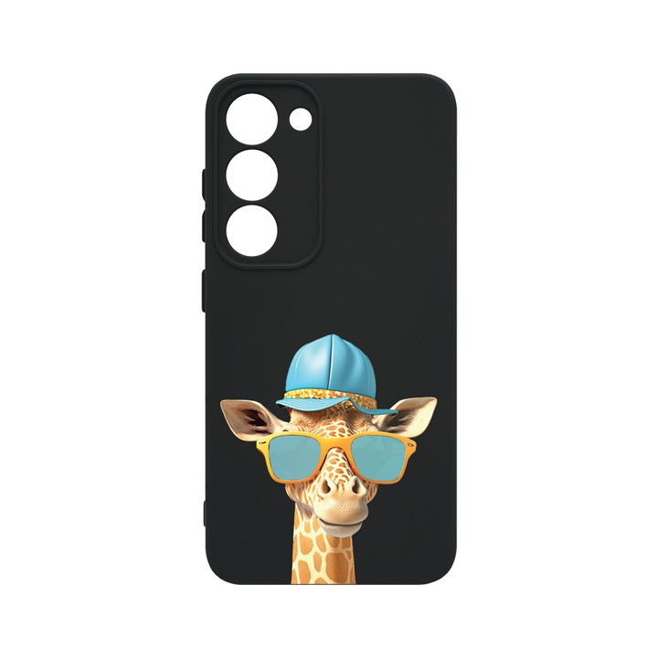 Husa BestCase® Premium Liquid Silicon, Compatibila Cu Samsung Galaxy S23 Plus, Cool Giraffe, SLIM 1.2MM, Microfibra in interior, Antisoc, Protectie Camera, Margini ridicate pentru protectia ecranului, PB 1007